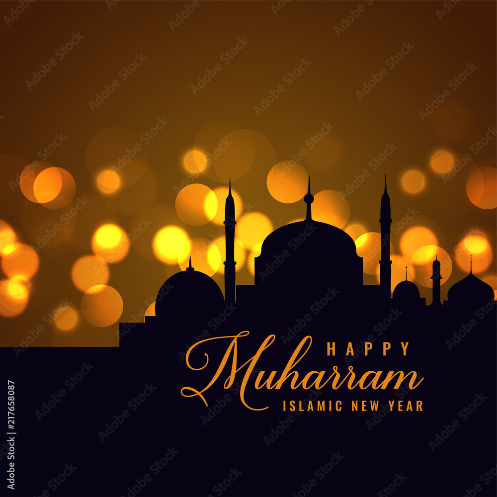 beautiful happy muharram islamic new year background Stock Vector | Adobe  Stock