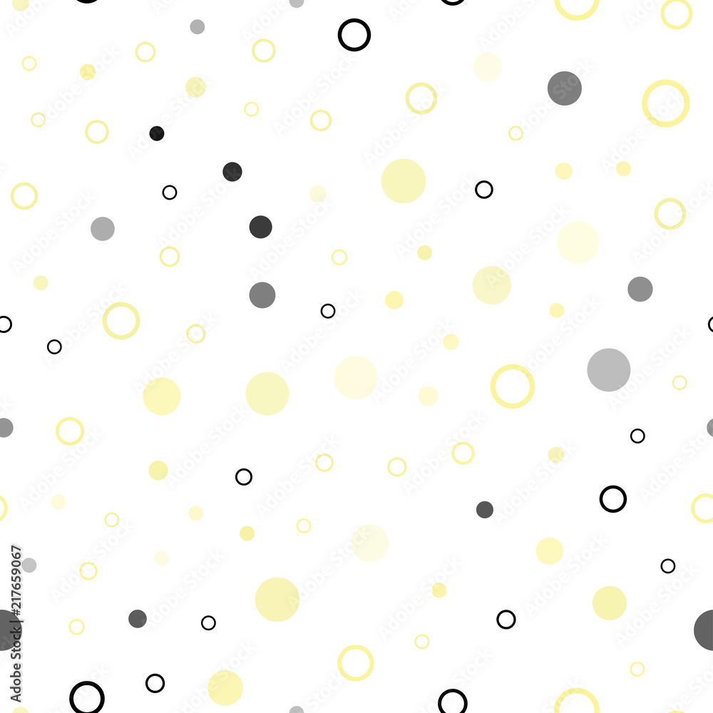 Light Yellow vector seamless layout with circle shapes.