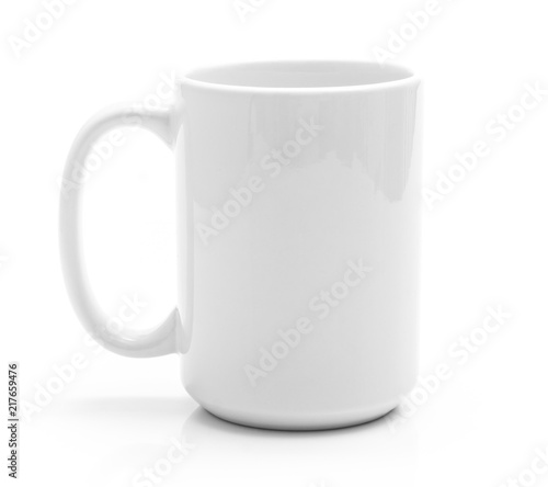 White cup isolated on a white background