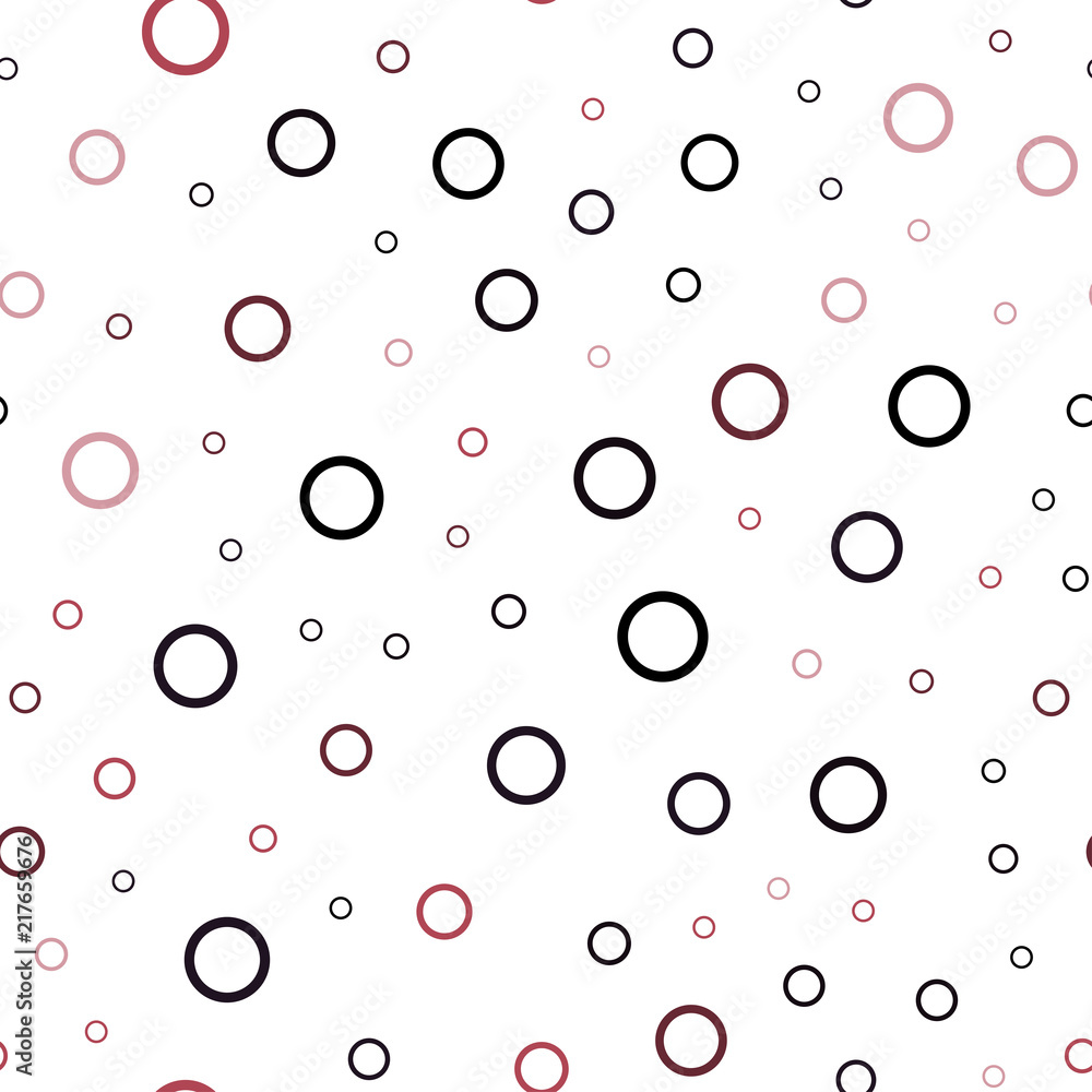 Dark Pink, Red vector seamless background with bubbles.