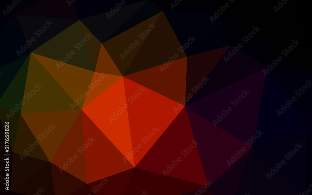 Dark Red vector shining triangular layout. Dark Red vector shining triangular layout.