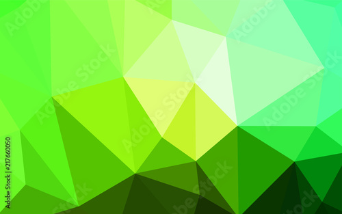 Light Green vector polygonal template.