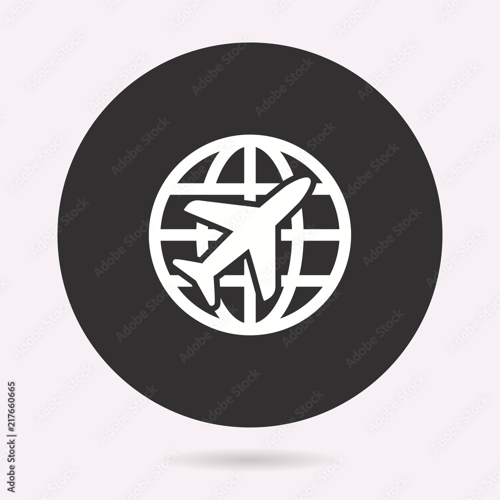 Airplane - vector icon. Airplane - vector icon.
