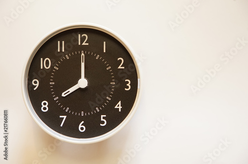 The time for wall clock of the room is a scene of 8:00