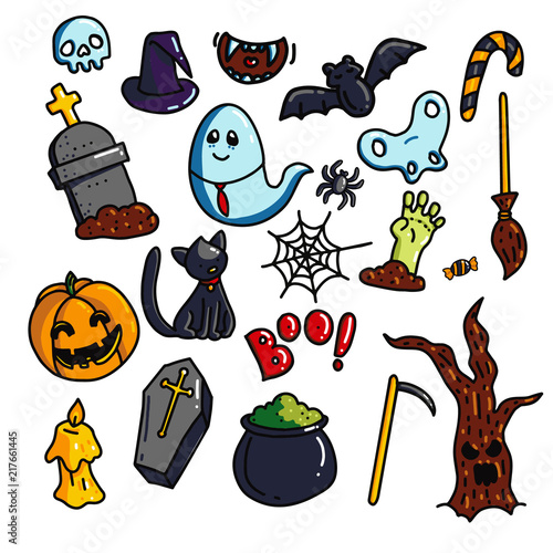 Halloween icons set