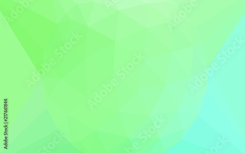 Fototapeta Naklejka Na Ścianę i Meble -  Light Green vector polygonal background with a diamond.