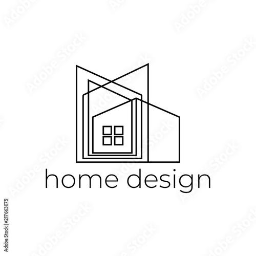 Creative home design logo w...