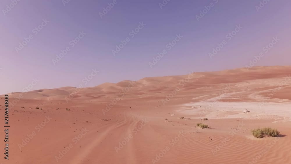Traveling on an off-road car on the sand of Rub al Khali desert stock footage video Traveling on an off-road car on the sand of Rub al Khali desert stock footage video