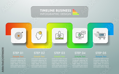 Timeline business concept infographic template, can be used for workflow layout, diagram, number options, timeline or milestones project.