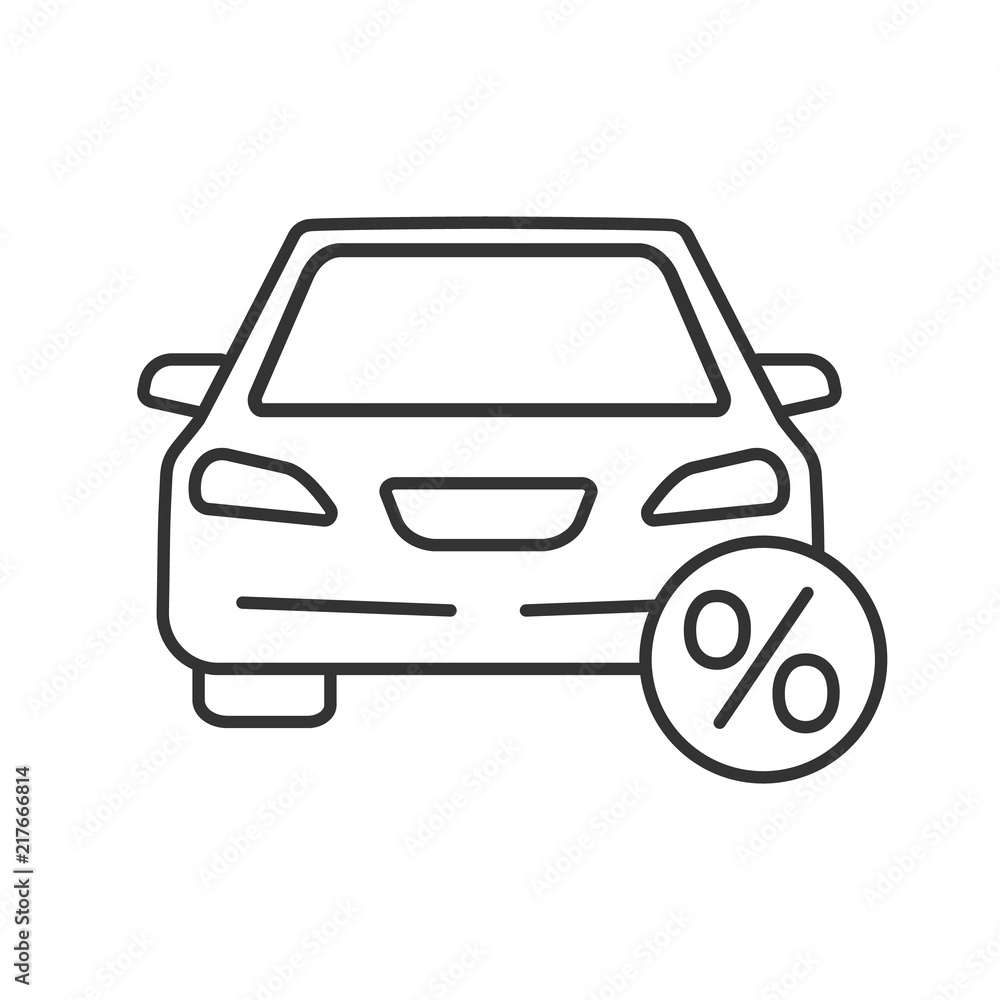 Auto loan linear icon