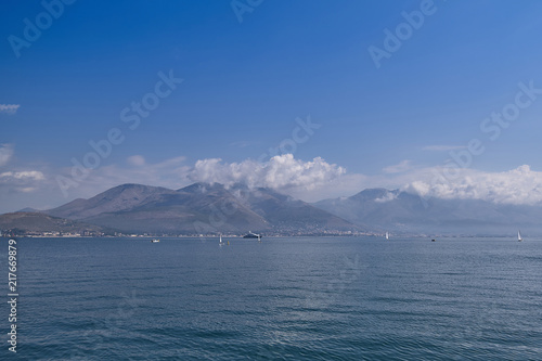 Landscape marine, ocean or sea with large waves