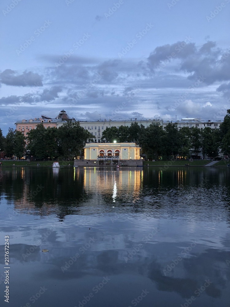 Fototapeta premium Patriarshiye Ponds, summer 2018