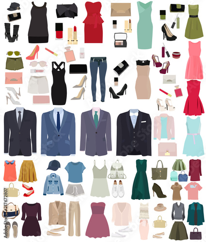 set of fashion women clothes