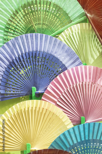 Spanish background with traditional fans