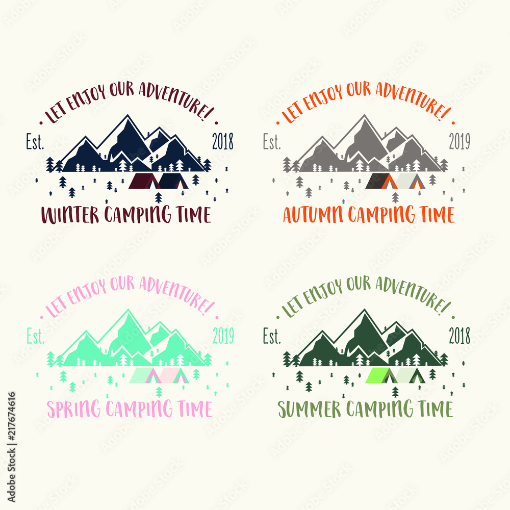 Summer Camp banner vector illustration Summer Camp banner vector illustration
