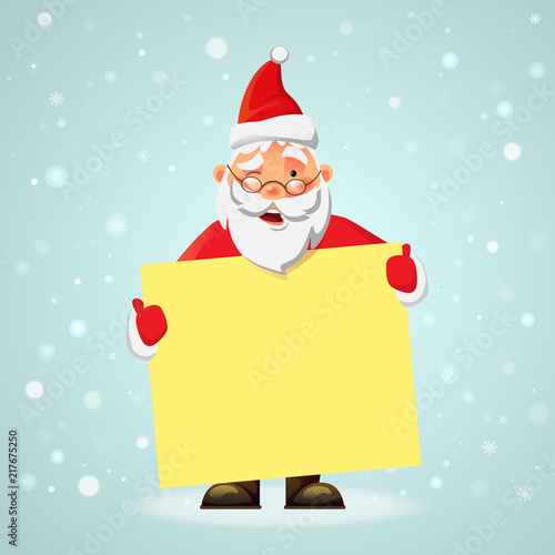 Santa Claus holding poster © Visual Content