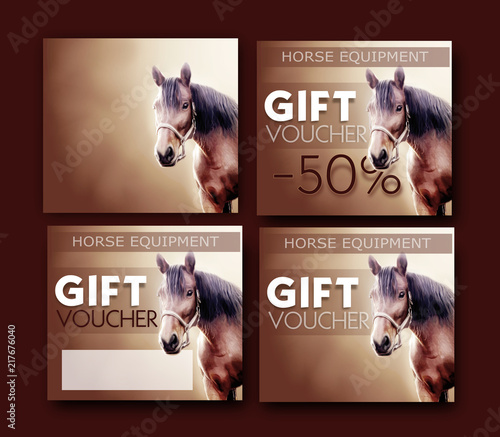 Fototapeta Naklejka Na Ścianę i Meble -  Set of gitf vouchers