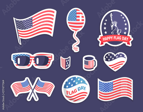 Happy Flag Day American Symbolism Colorful Banner