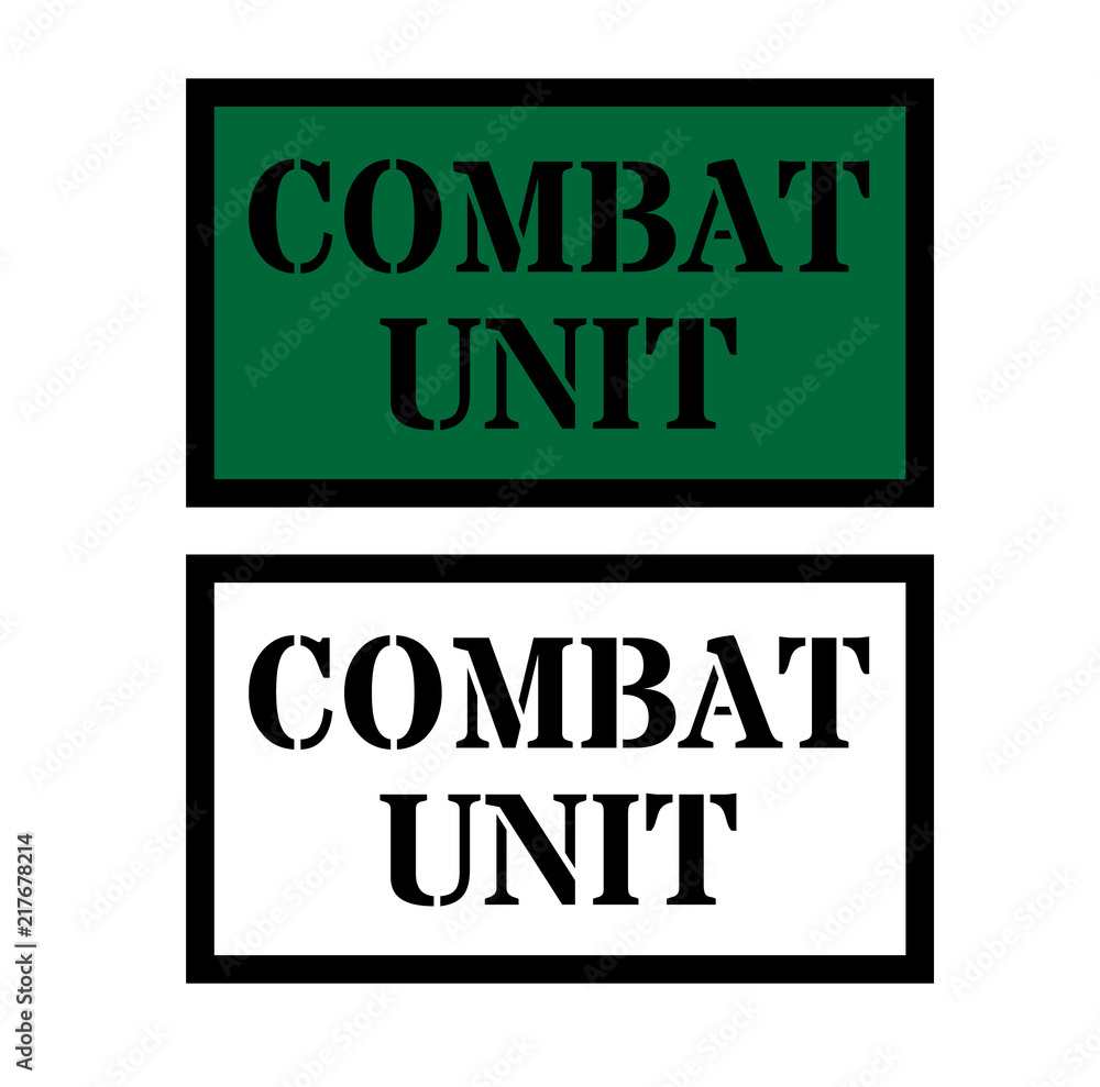 combat unit sign