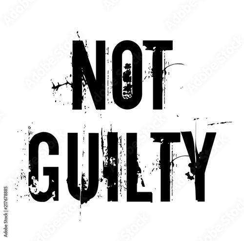 Not Guilty stamp