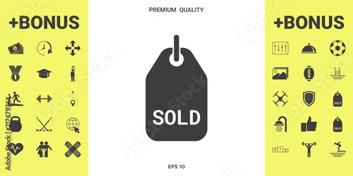 Sold tag symbol