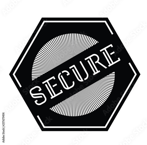 Secure stamp on white