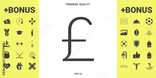 Sterling symbol icon