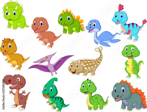 Cute baby dinosaurs collection