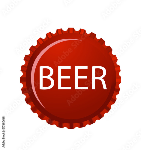 Vector beer bottle cap icon