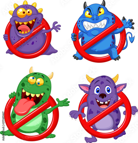 Cartoon stop virus collection set