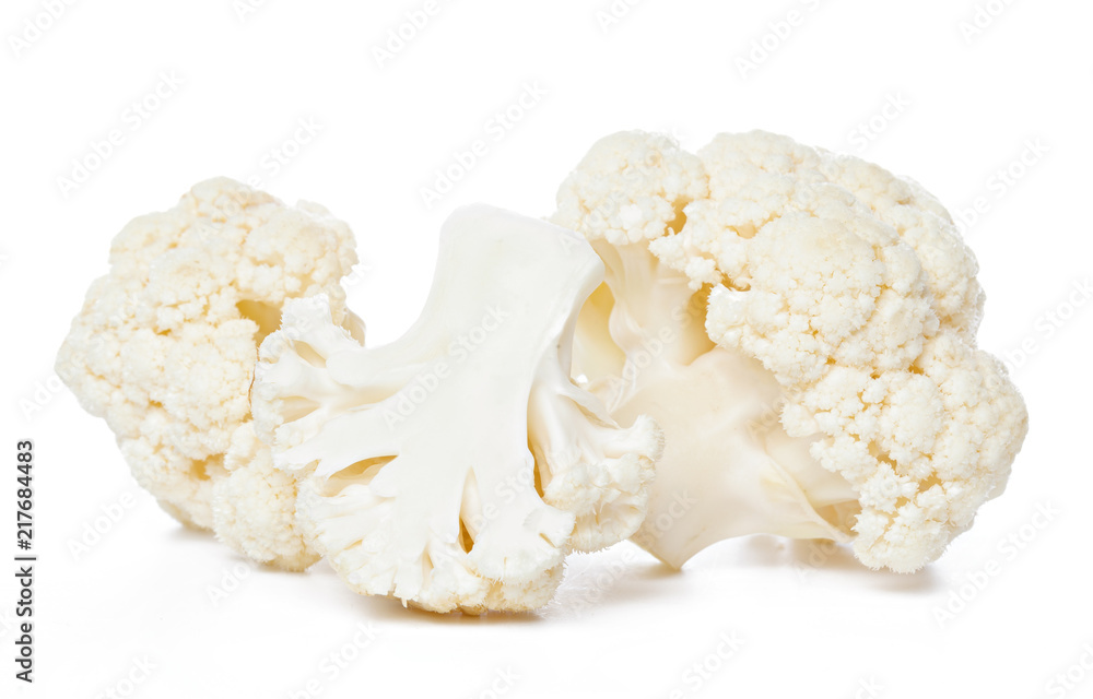 Cauliflower. Piece isolated on white. Cauliflower. Piece isolated on white.