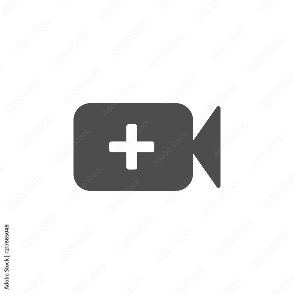 Obraz premium Video camera icon. Flat design. Vector illustration.