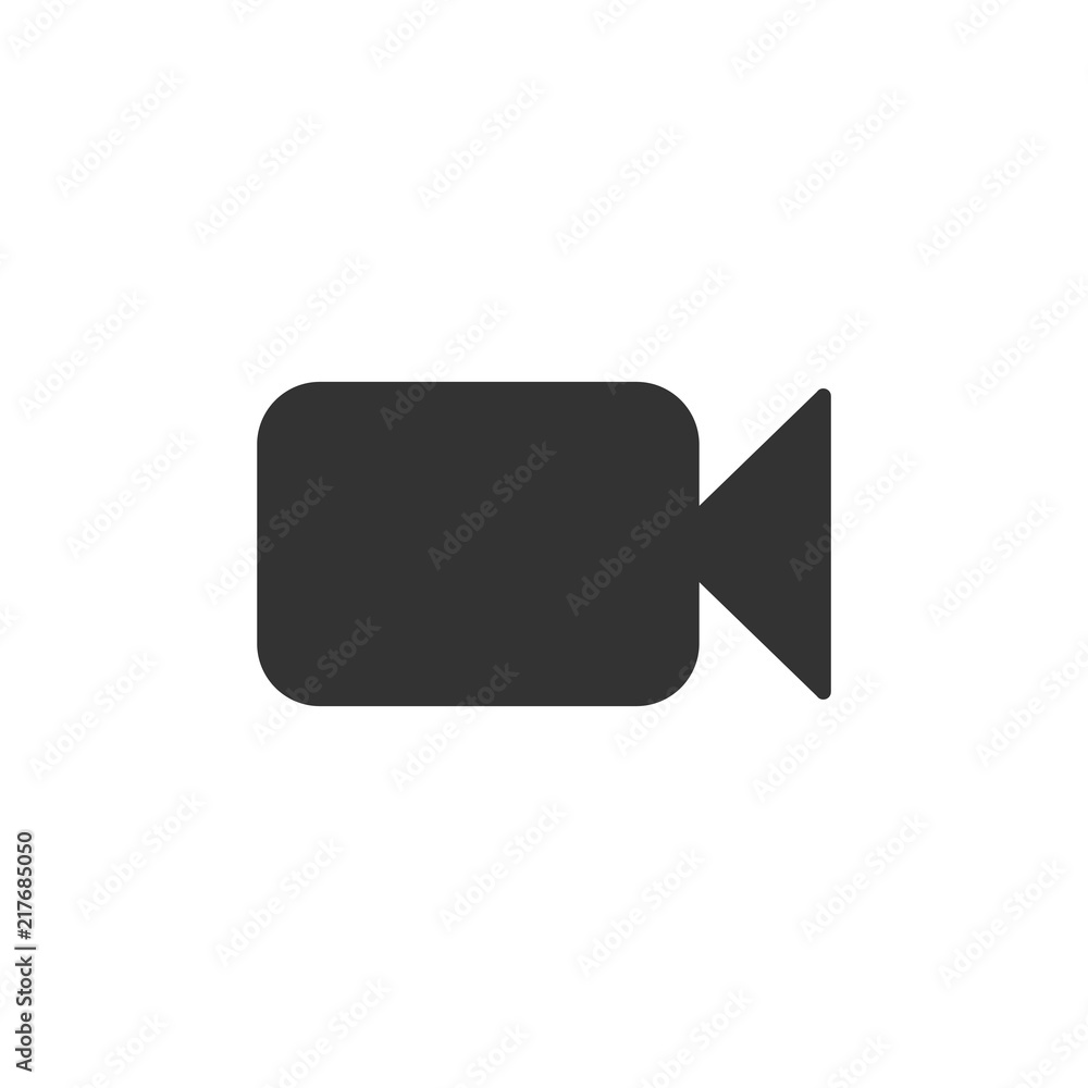 Video camera icon. Flat design. Vector illustration. Video camera icon. Flat design. Vector illustration.