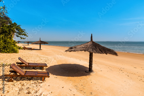 West Africa Guinea Bissau Bijagos island - sunset on a paradise beach