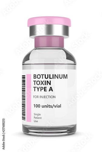 3d render with botulinum toxin type A vial photo