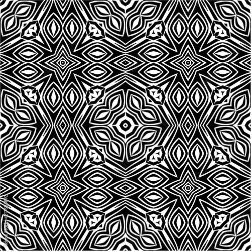 Abstract seamless black and white pattern