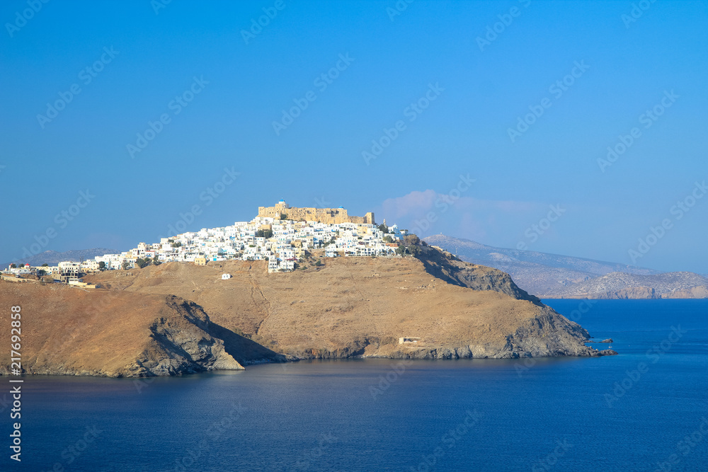 View of Chora town in Astypalaia island