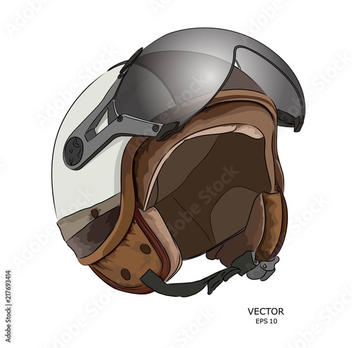Motorcycle helmet. Vector illustration