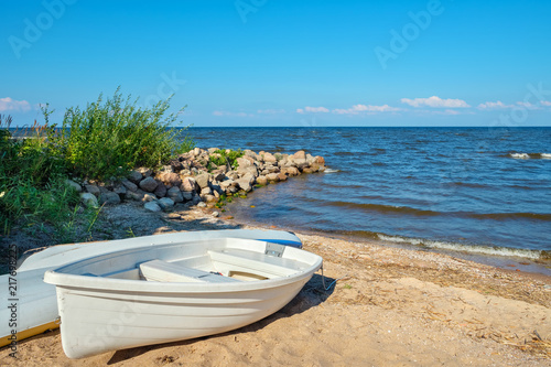 Obraz na płótnie Coast of the Lake Peipus. Estonia, EU w salonie