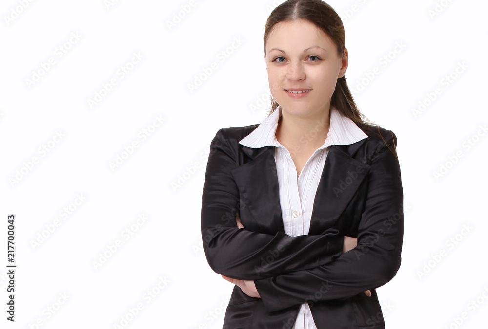 in full growth.portrait of a young office employee in full growth.portrait of a young office employee