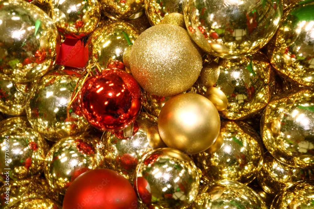 Golden Christmas Ball Background Golden Christmas Ball Background