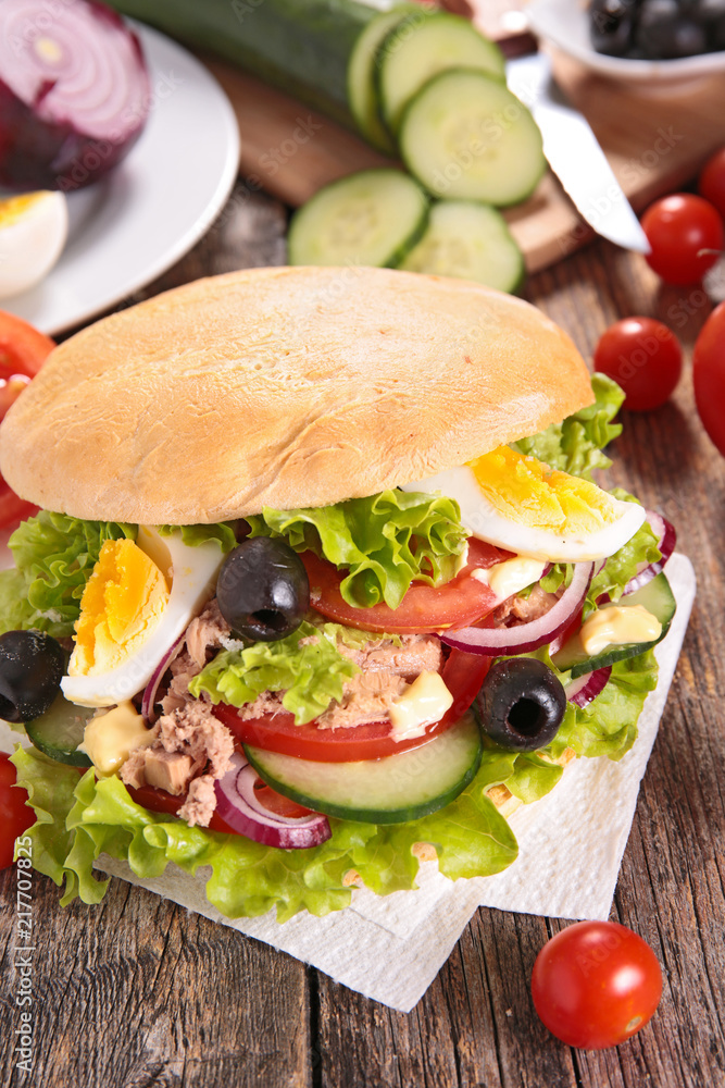 sandwich with vegetable, kebab sandwich with vegetable, kebab