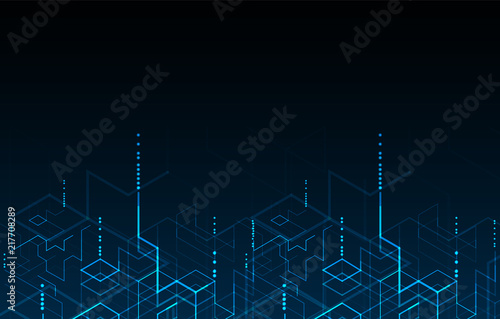 Vector illustration. Digital technology and engineering background.