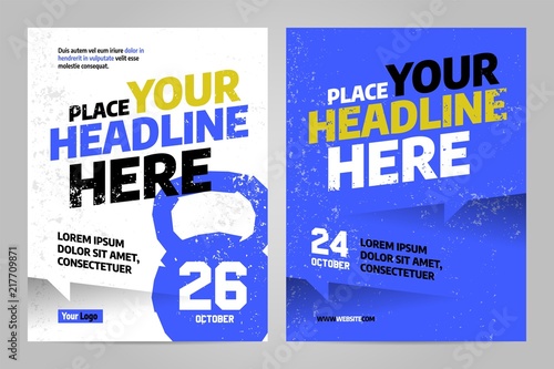 Vector layout design template for sport event, tournament or championship.