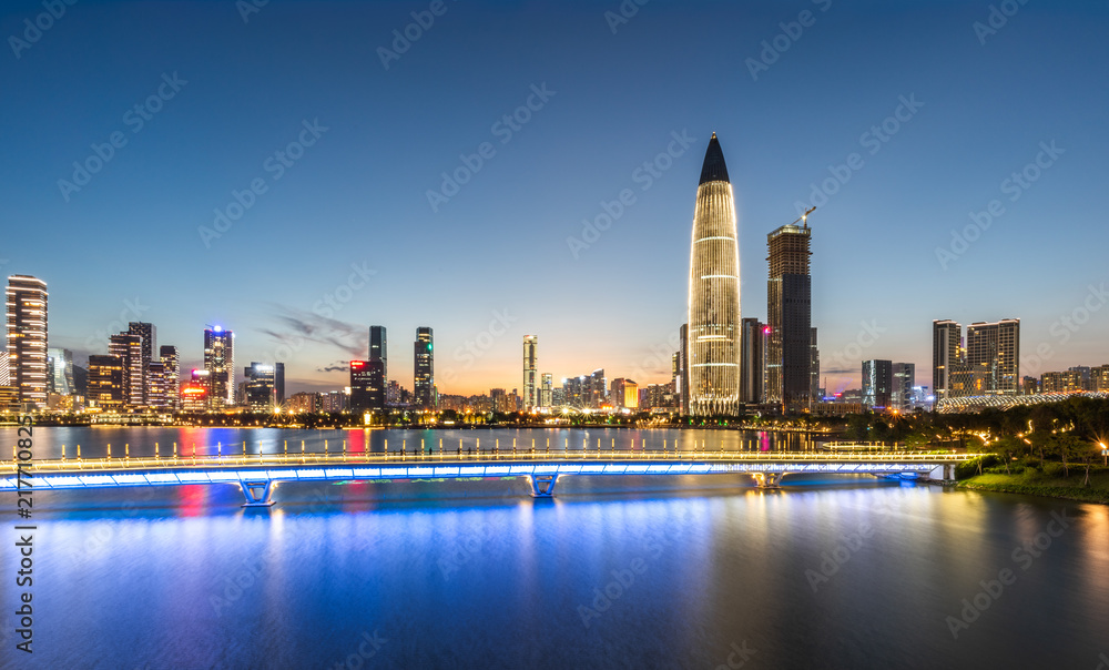 Shenzhen Houhai Financial District Skyline