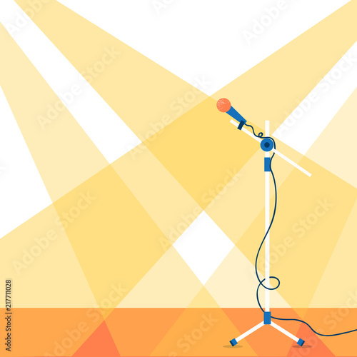 Stage with microphone