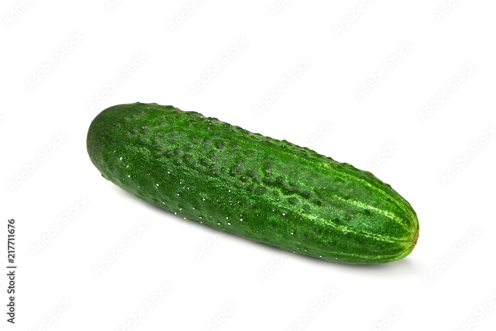 Fresh cucumber isolated on white background close up. Organic cucumbers with a flower on the end. Fresh cucumber isolated on white background close up. Organic cucumbers with a flower on the end.