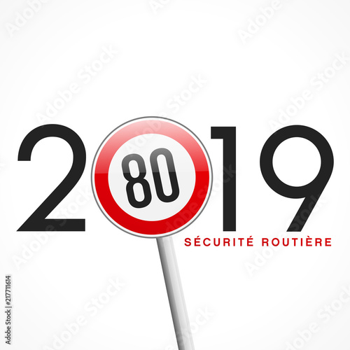 2019, panneau 80 km