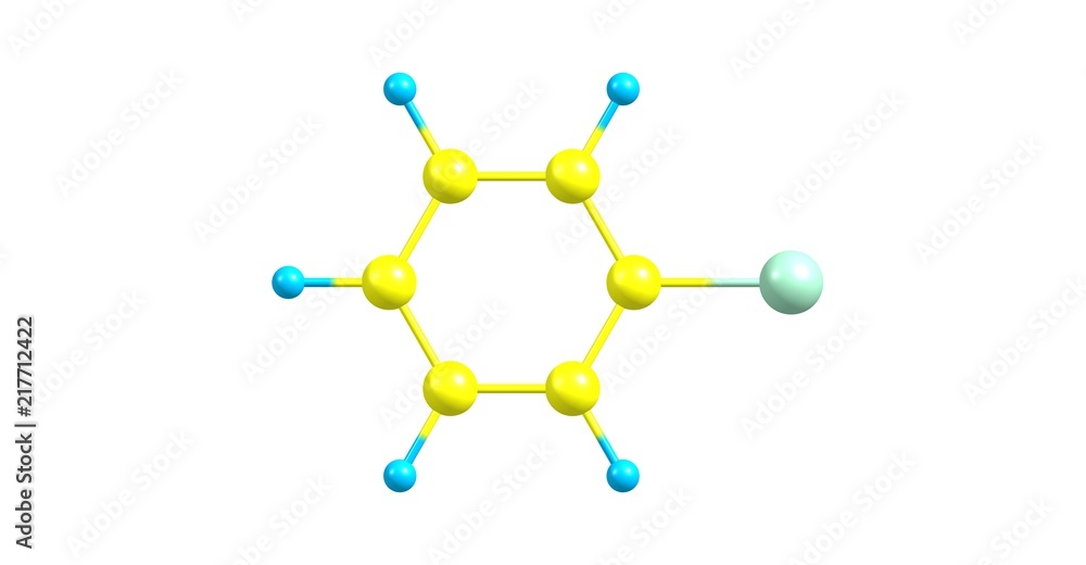 Chlorobenzene molecular structure isolated on white Chlorobenzene molecular structure isolated on white