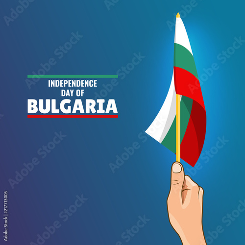 Vector Illustration on the theme Independence Day of Bulgaria
